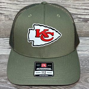 Kansas City Chiefs 3D Patch Snapback Trucker Hat- Loden/ Green Camo